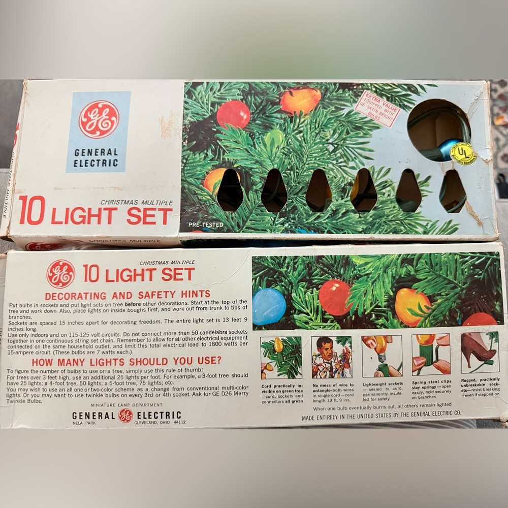 GE Christmas Light Set with Multicolor Bulbs